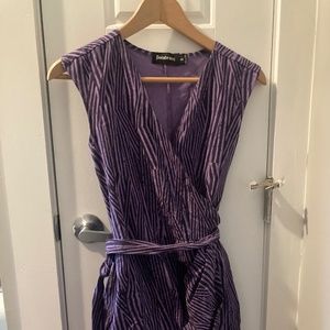 Betabrand purple wrap skort romper